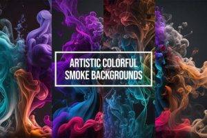 Artistic Colorful Smoke Background