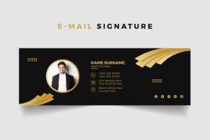 Golden Luxury Email Signature Design