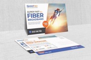 Internet Broadband Promotion Postcard Template