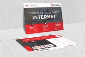 Internet Connection Promotional Postcard Template