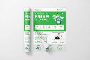 Super Fast Fiber Broadband Marketing Flyer Template