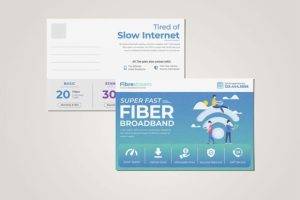 Super Fast Fiber Broadband Marketing Postcard