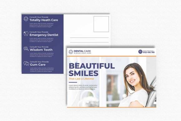 Dental Care Dentistry Postcard Template