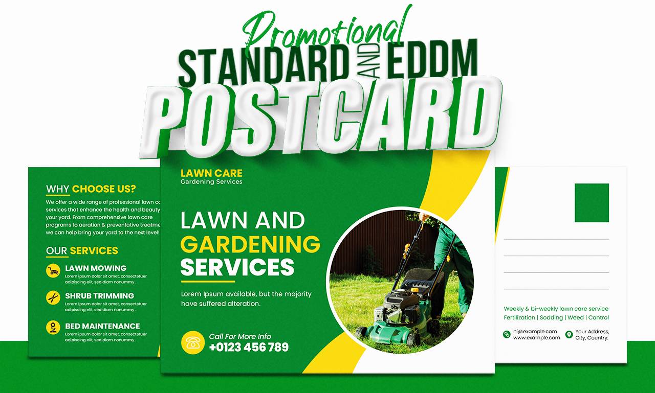 I will design lawn care, landscape, gardening flyer, eddm postcard, door hanger, banner