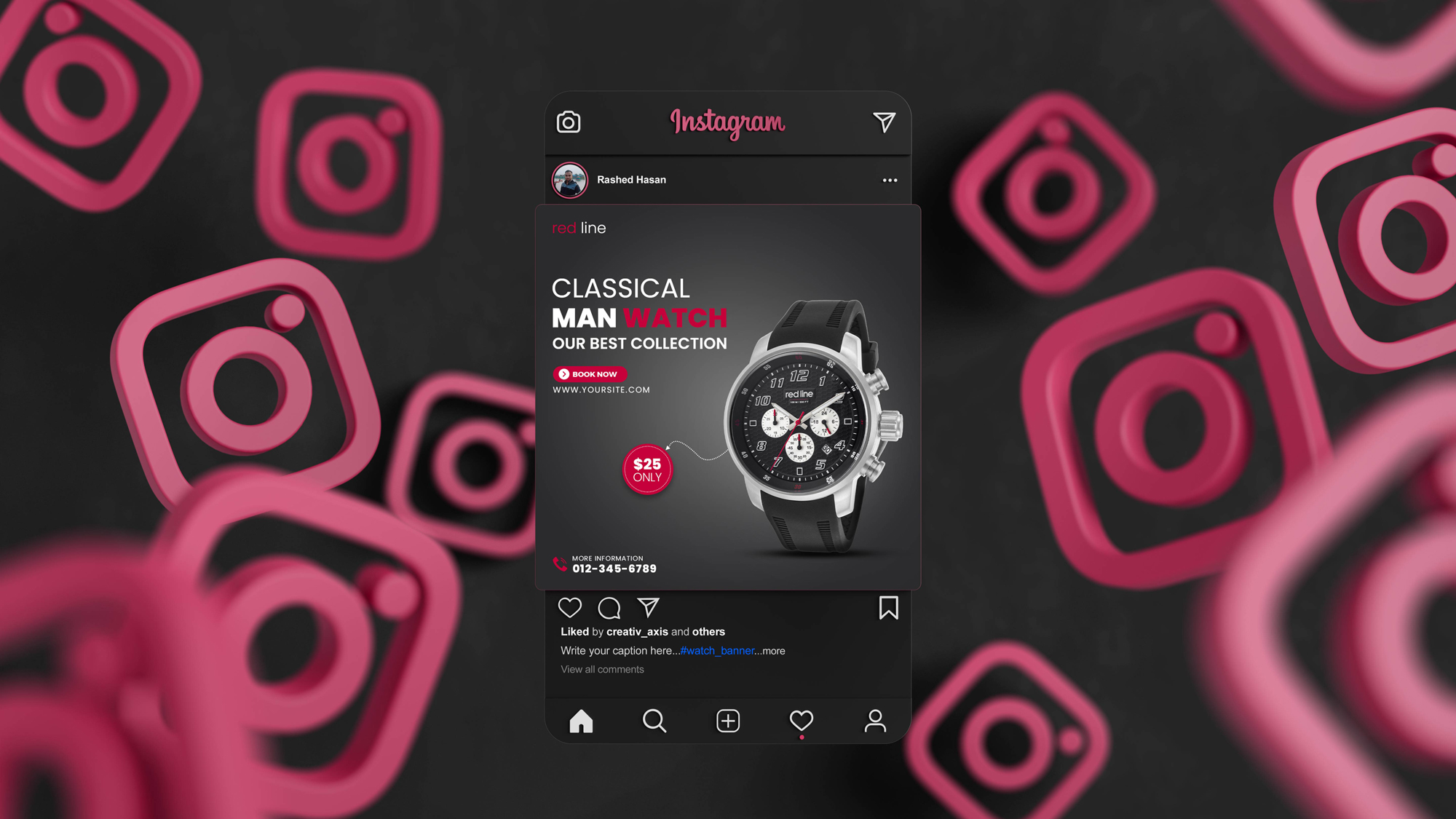 Classical Man Watch Social Media Post Template_2