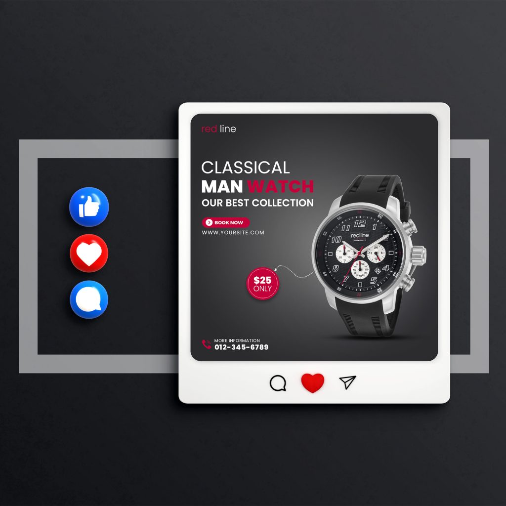 Classical Man Watch Social Media Post Template_3